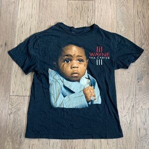 Lil Wayne Tha Carter III Baby Portrait Short Sleeve Tee - Black Large